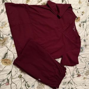 Wine Women’s Butter Soft  Scrub Set